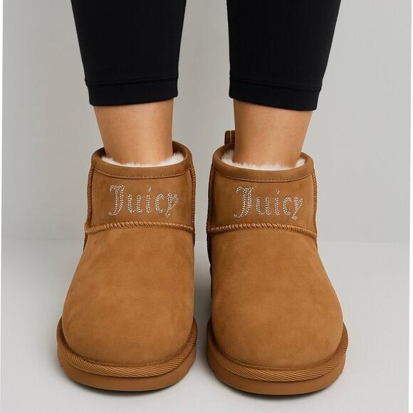 Juicy Couture - Kerri Natural Microsuede Ankle Boots Women’s Size 10 New in Box - Picture 1 of 10